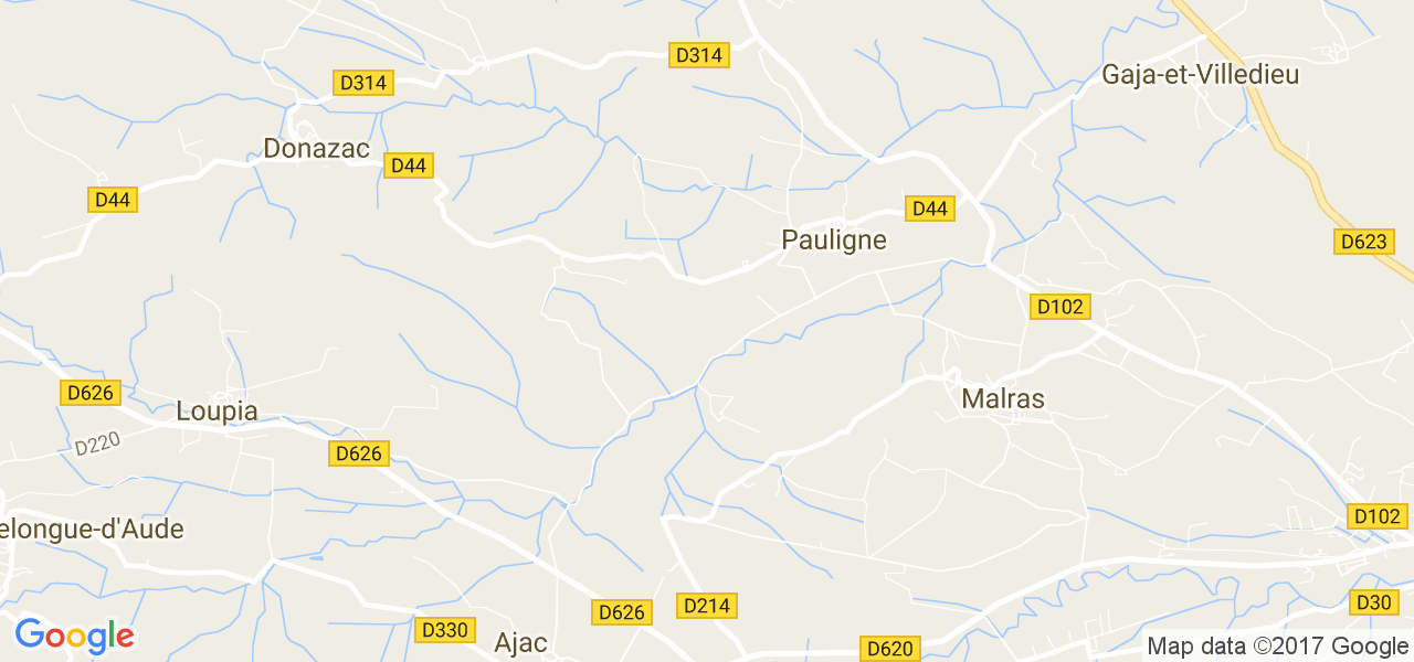 map de la ville de Pauligne