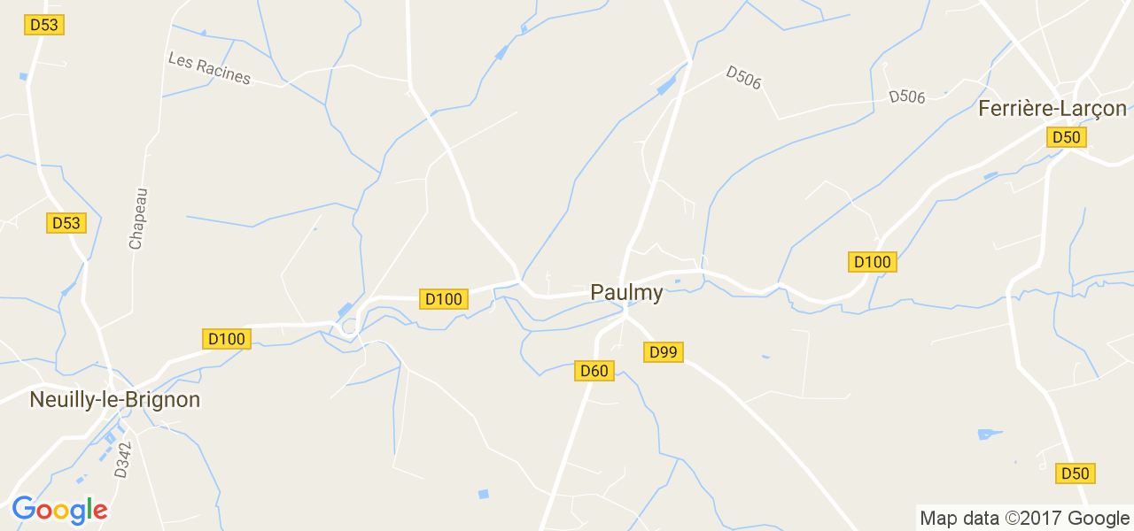 map de la ville de Paulmy