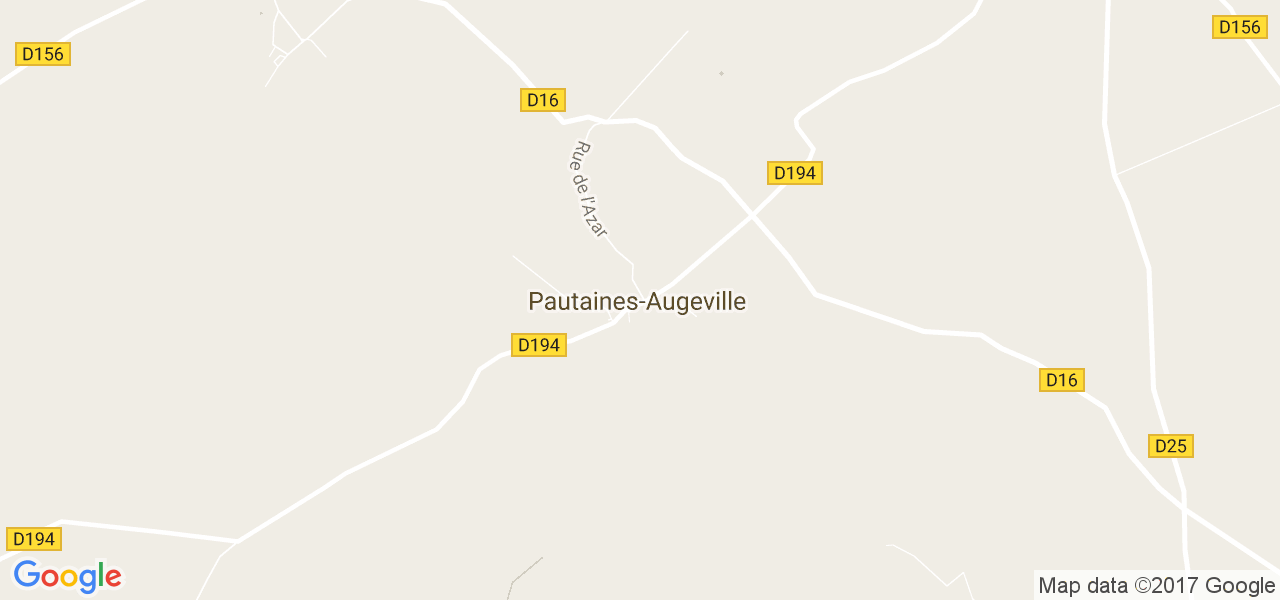 map de la ville de Pautaines-Augeville