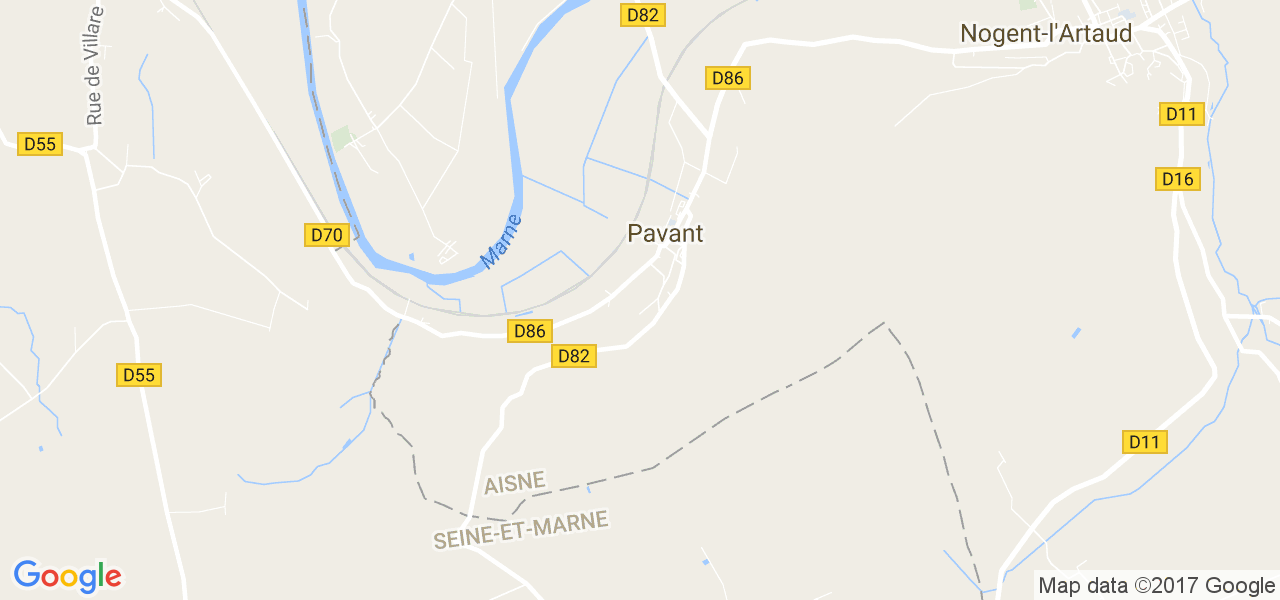 map de la ville de Pavant