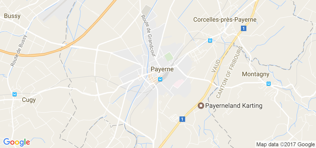 map de la ville de Payerne