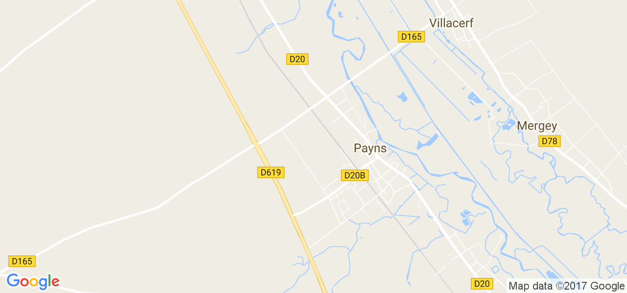 map de la ville de Payns