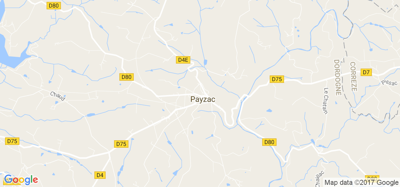 map de la ville de Payzac