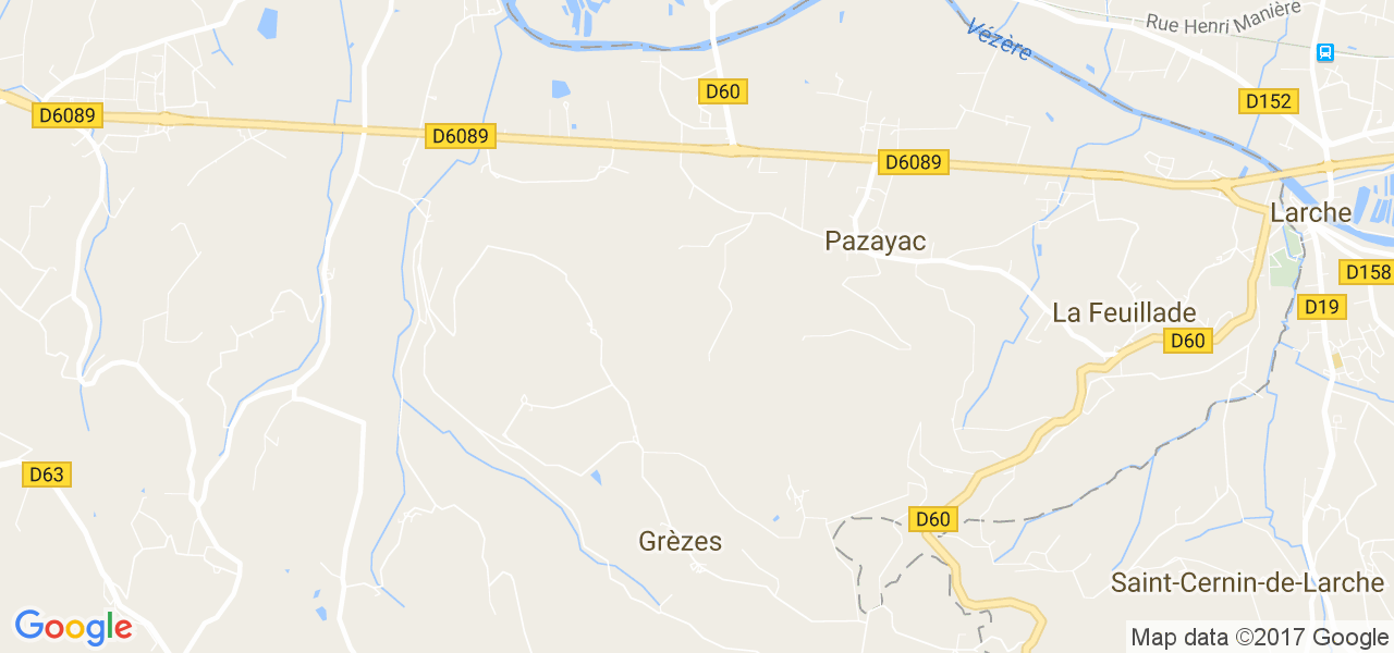 map de la ville de Pazayac