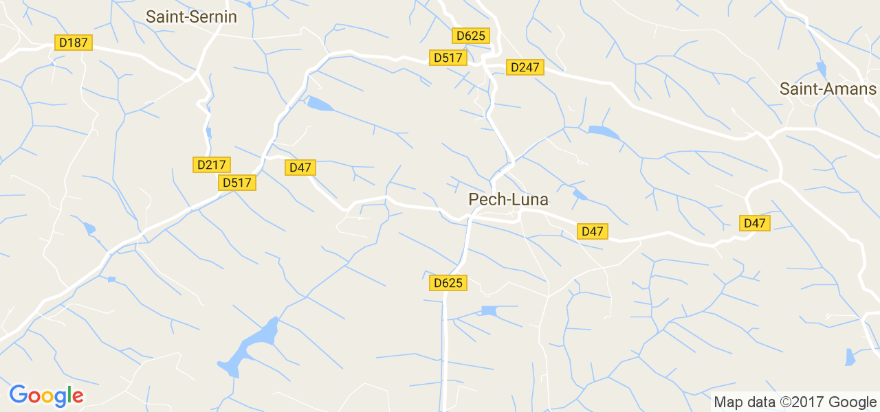 map de la ville de Pech-Luna