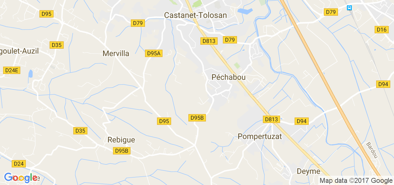 map de la ville de Péchabou