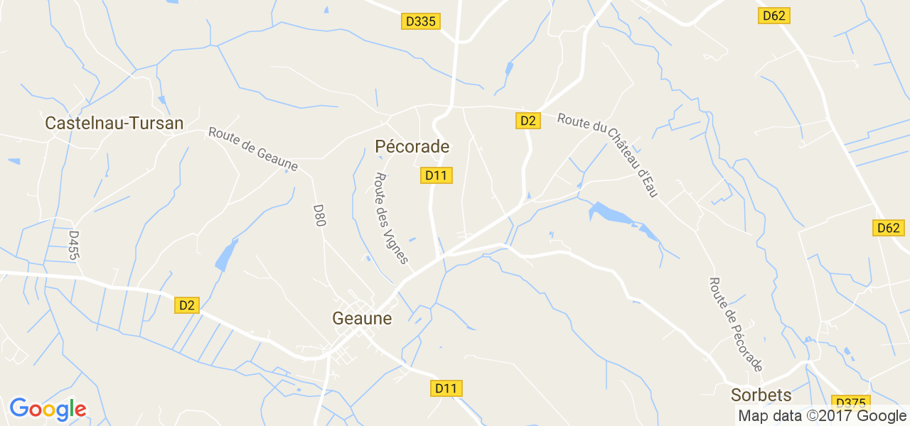 map de la ville de Pécorade