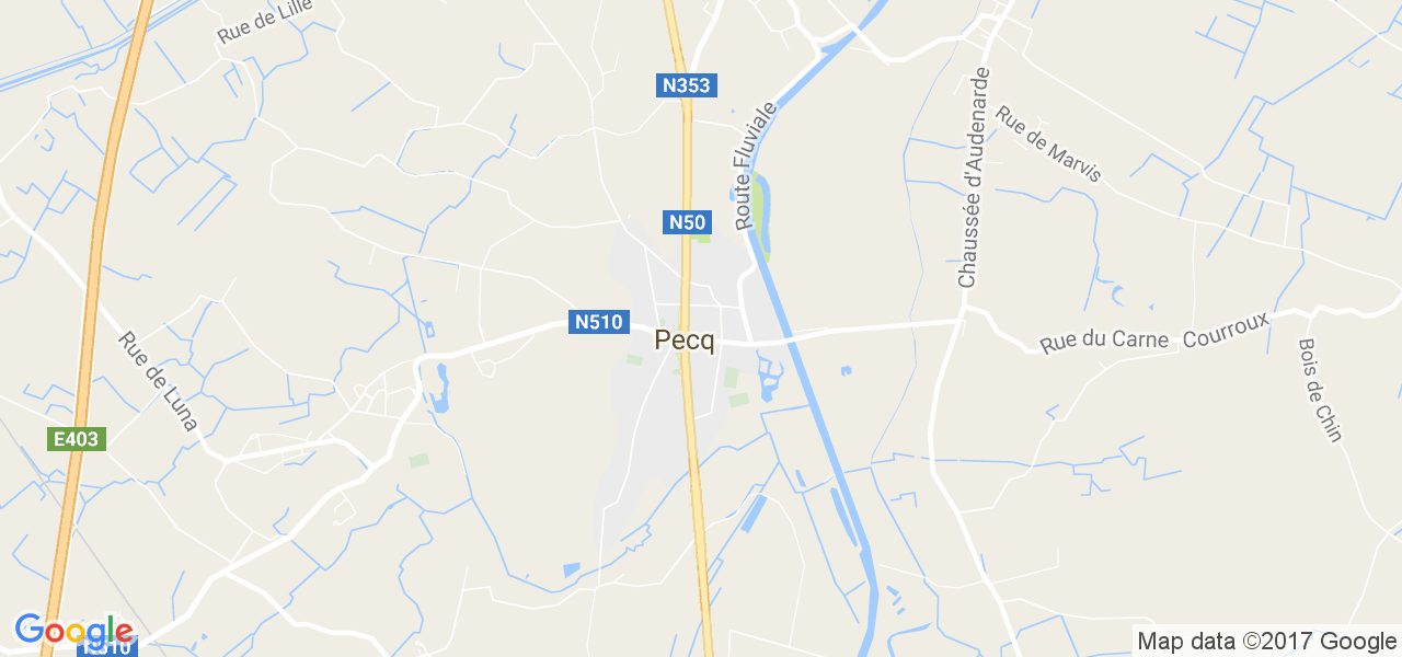 map de la ville de Pecq