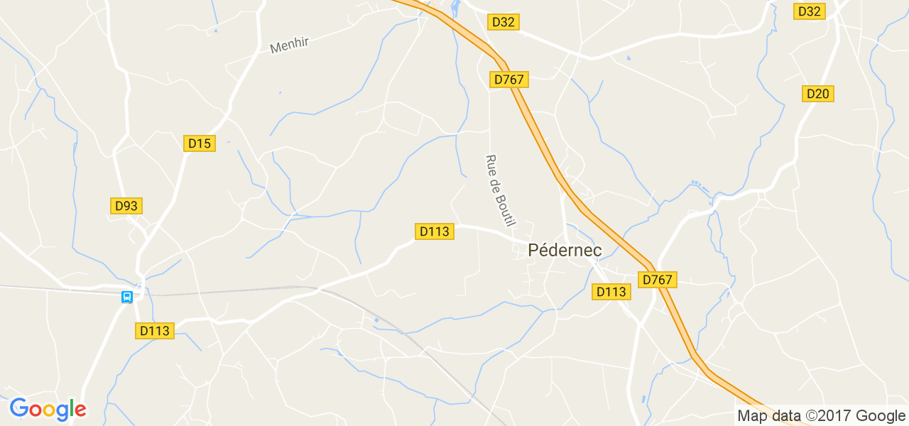 map de la ville de Pédernec