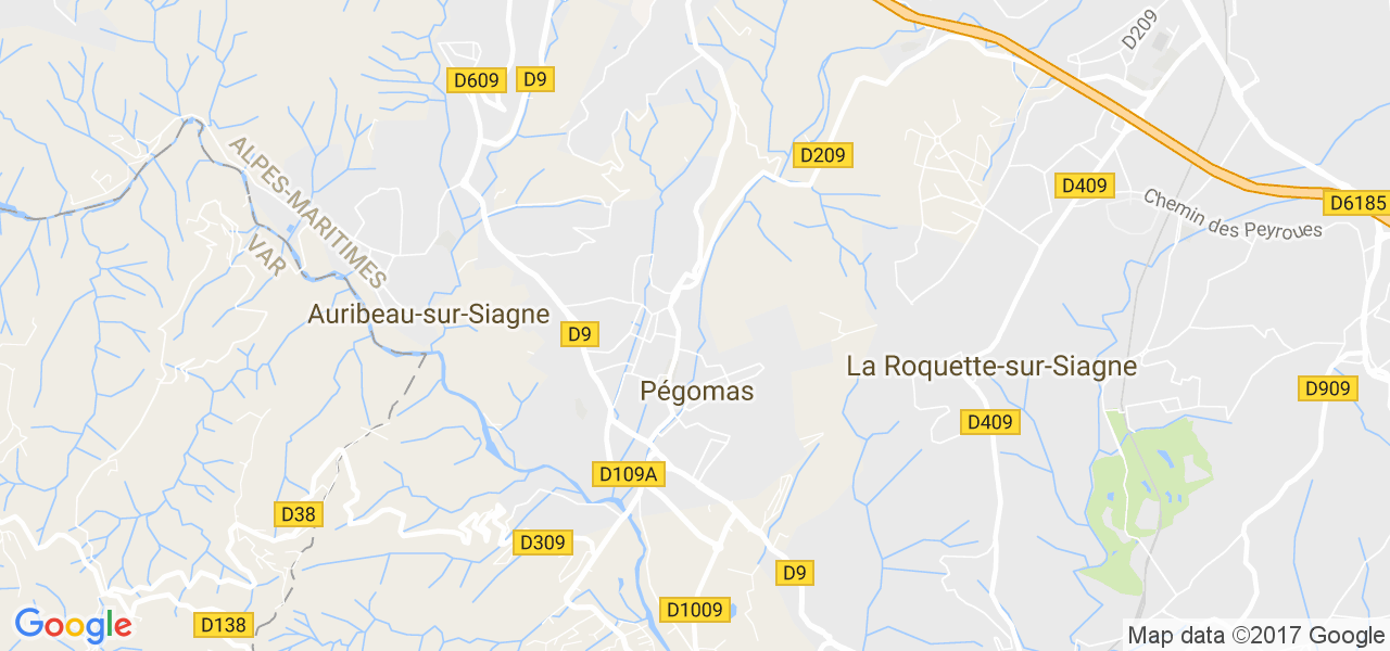 map de la ville de Pégomas