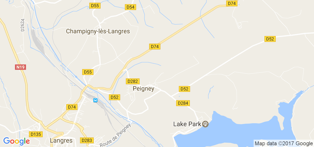 map de la ville de Peigney