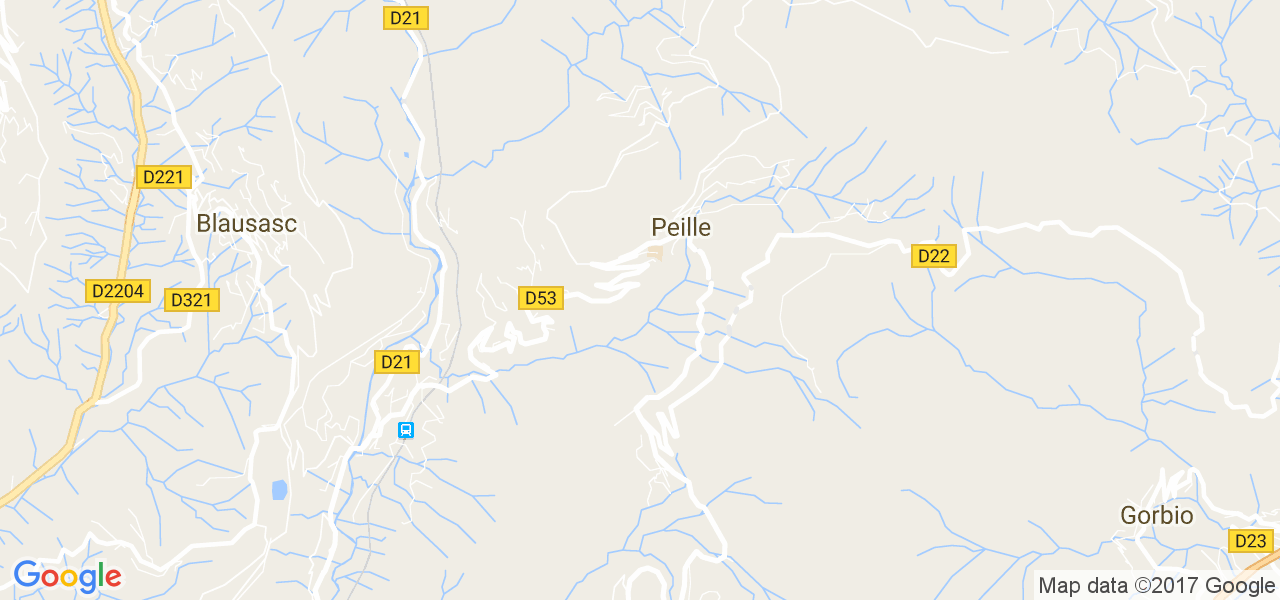 map de la ville de Peille