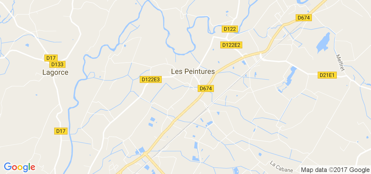 map de la ville de Peintures