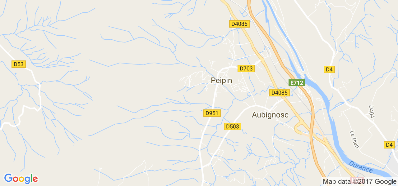 map de la ville de Peipin