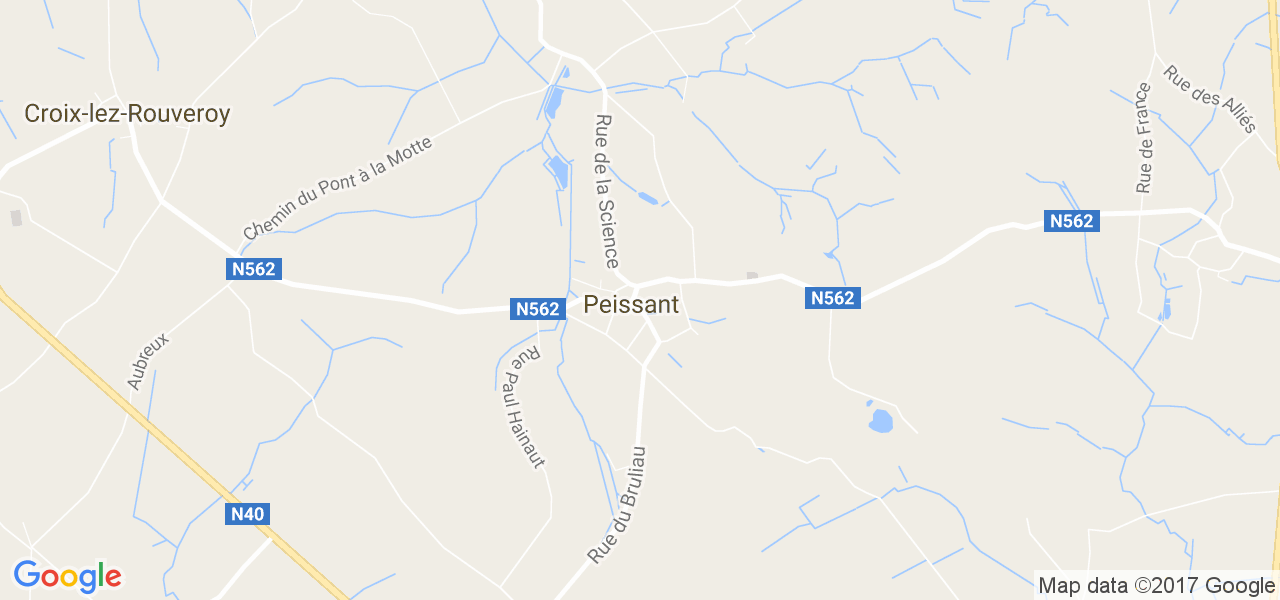 map de la ville de Peissant