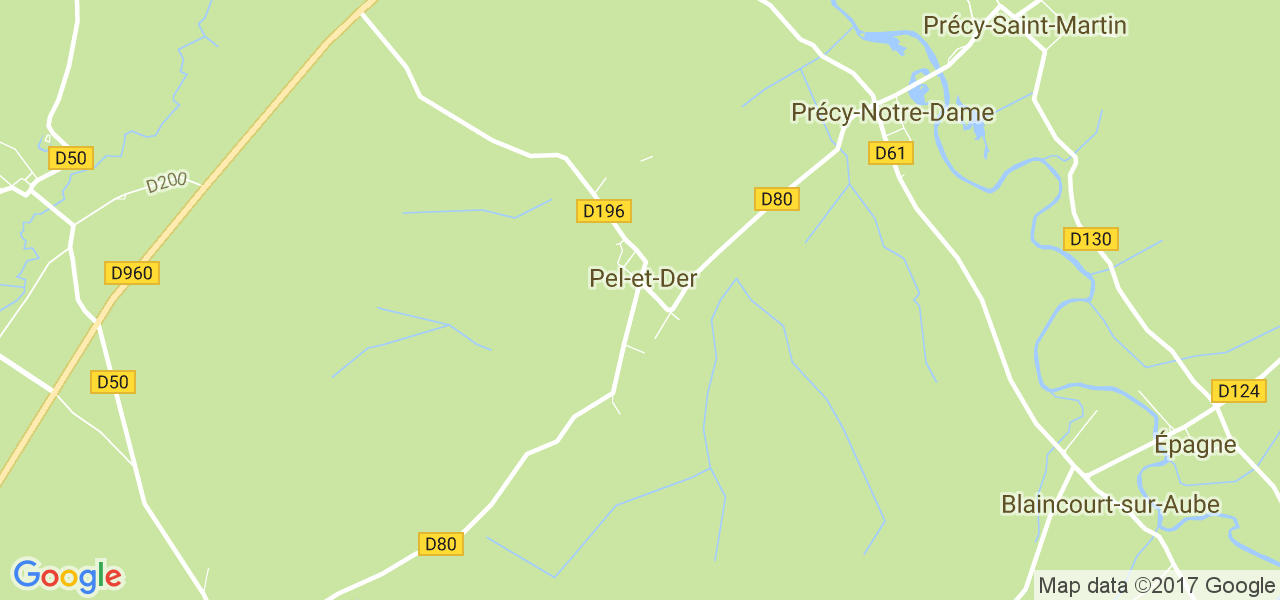 map de la ville de Pel-et-Der