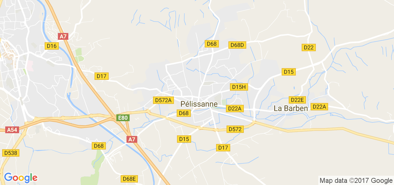 map de la ville de Pélissanne