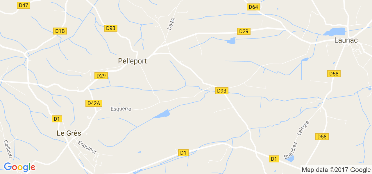 map de la ville de Pelleport