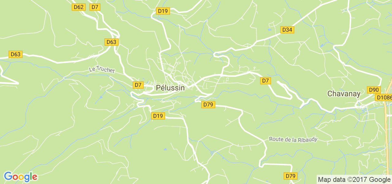 map de la ville de Pélussin