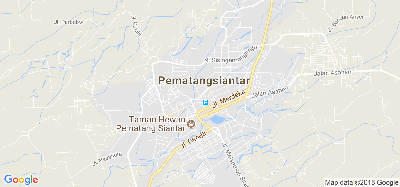 map de la ville de Pematangsiantar