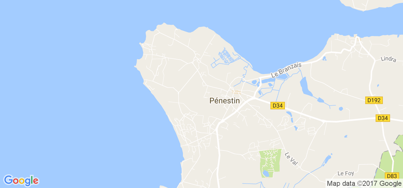 map de la ville de Pénestin