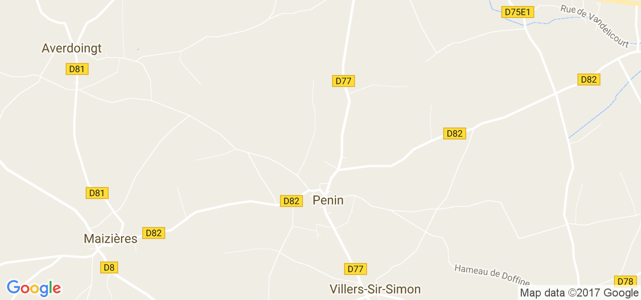 map de la ville de Penin