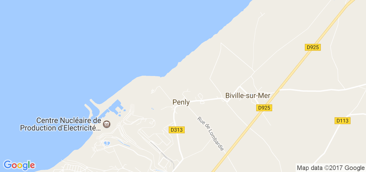 map de la ville de Penly