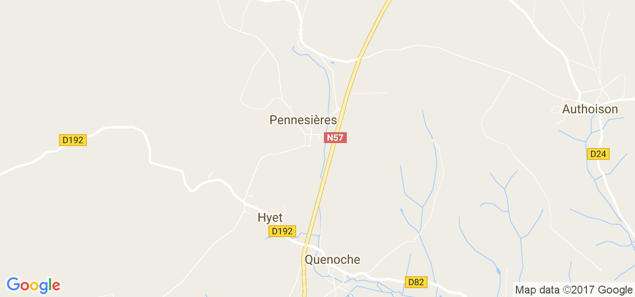 map de la ville de Pennesières