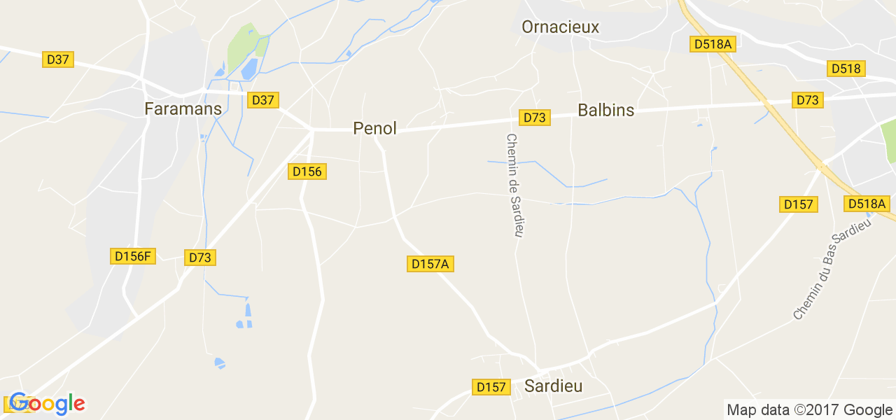 map de la ville de Penol