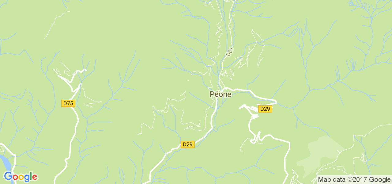 map de la ville de Péone