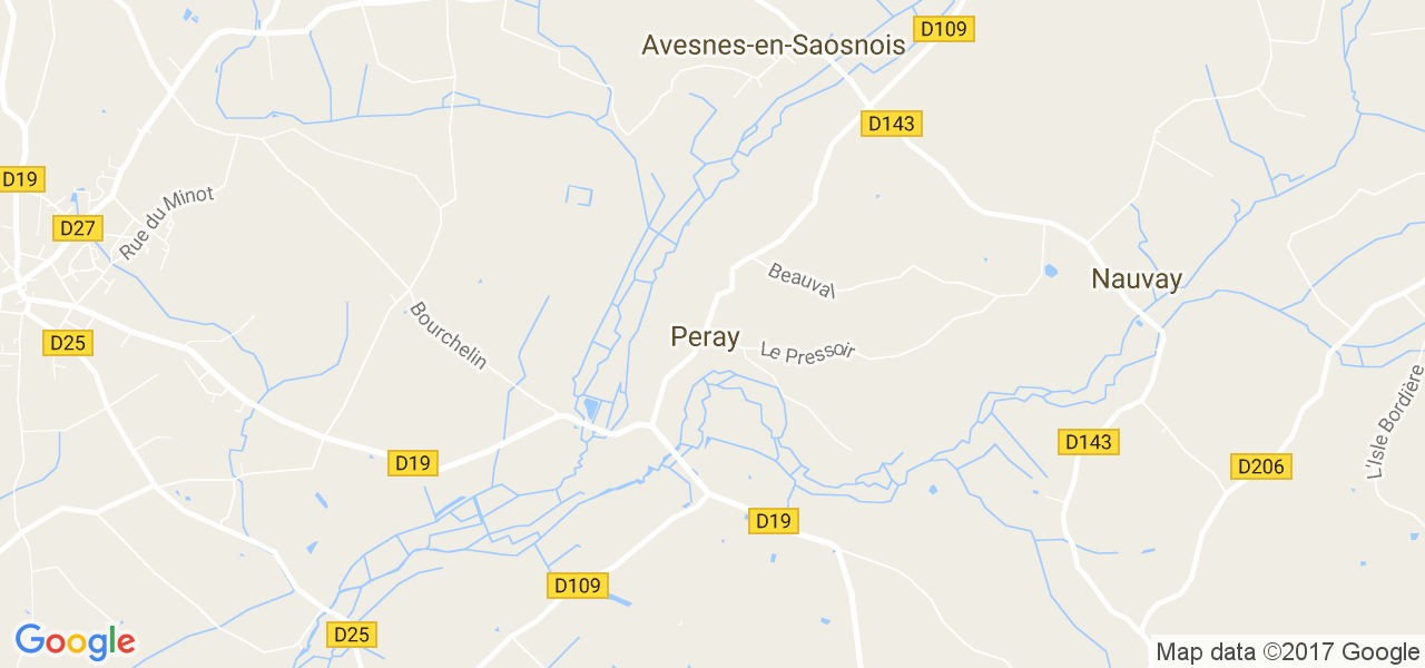 map de la ville de Peray