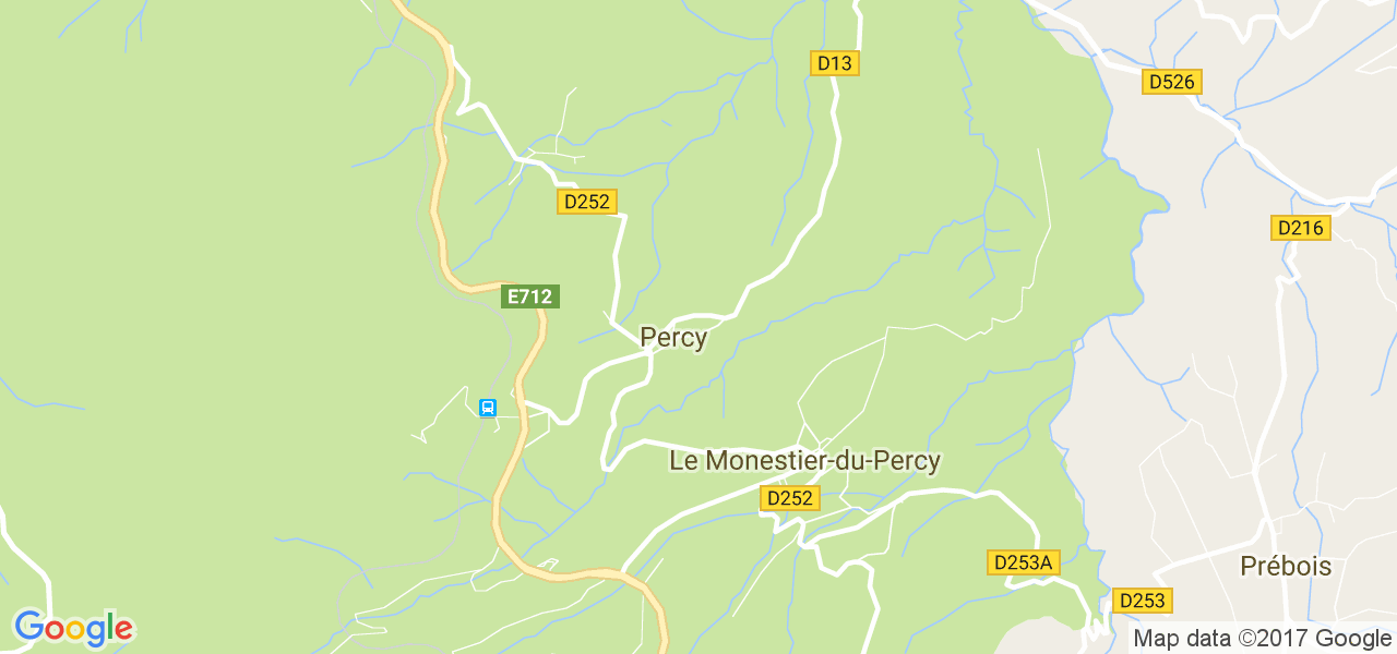 map de la ville de Percy