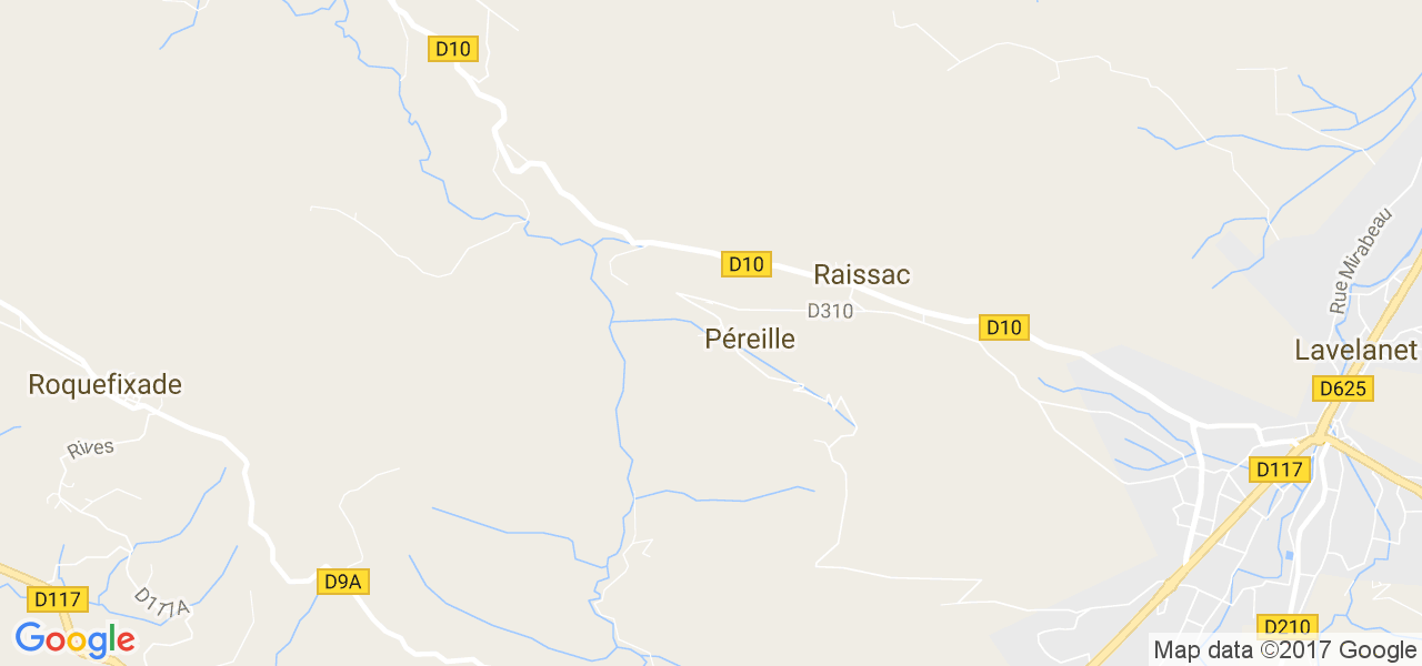 map de la ville de Péreille