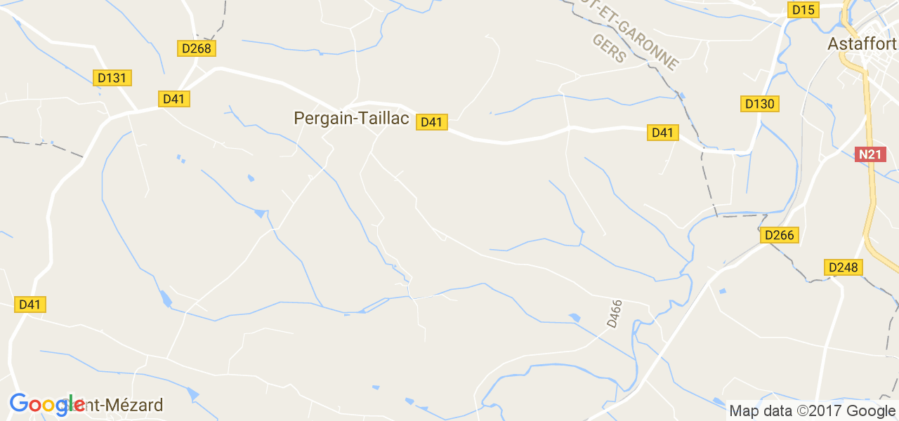 map de la ville de Pergain-Taillac