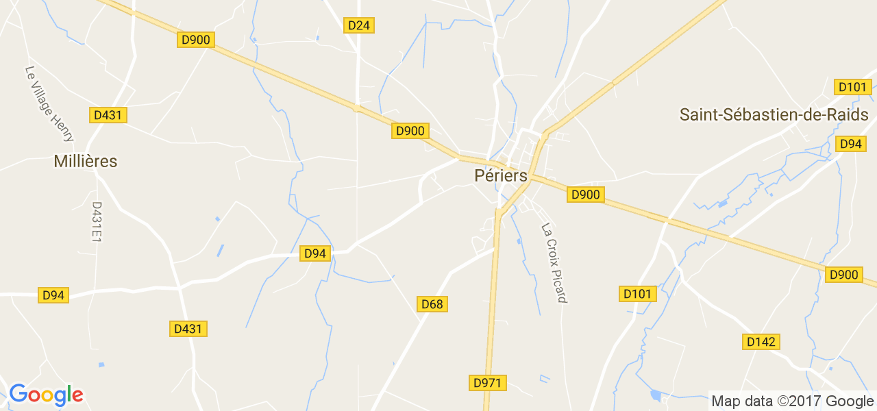 map de la ville de Périers