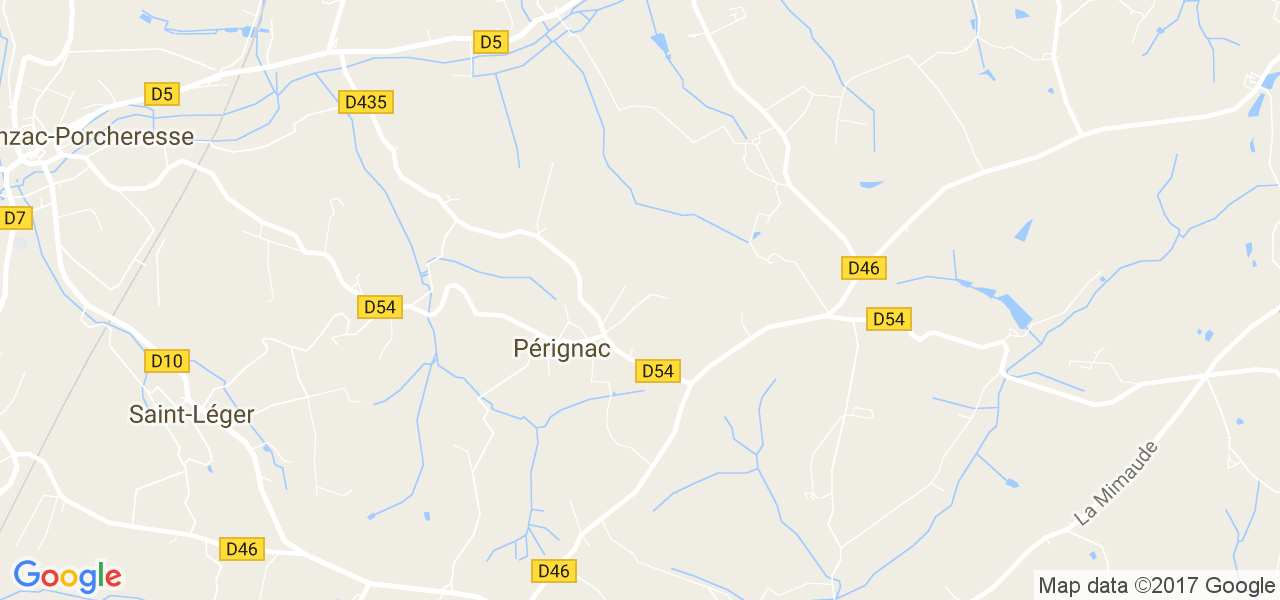 map de la ville de Pérignac