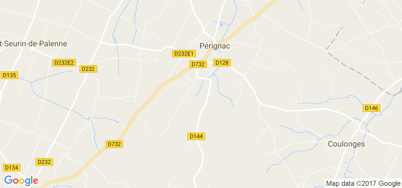 map de la ville de Pérignac