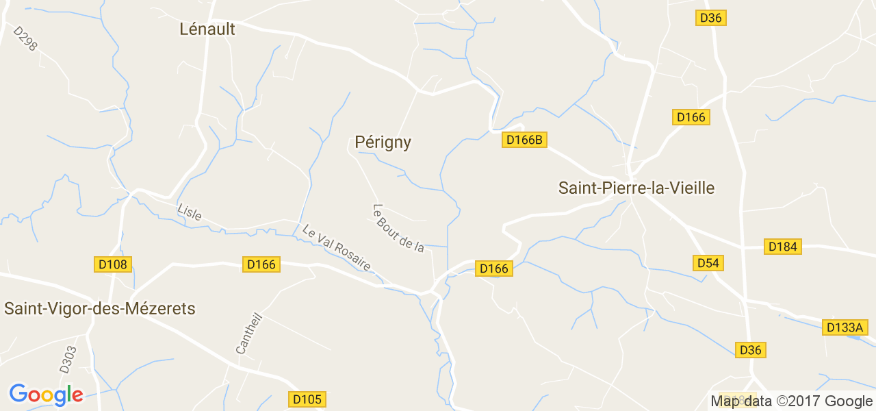 map de la ville de Périgny