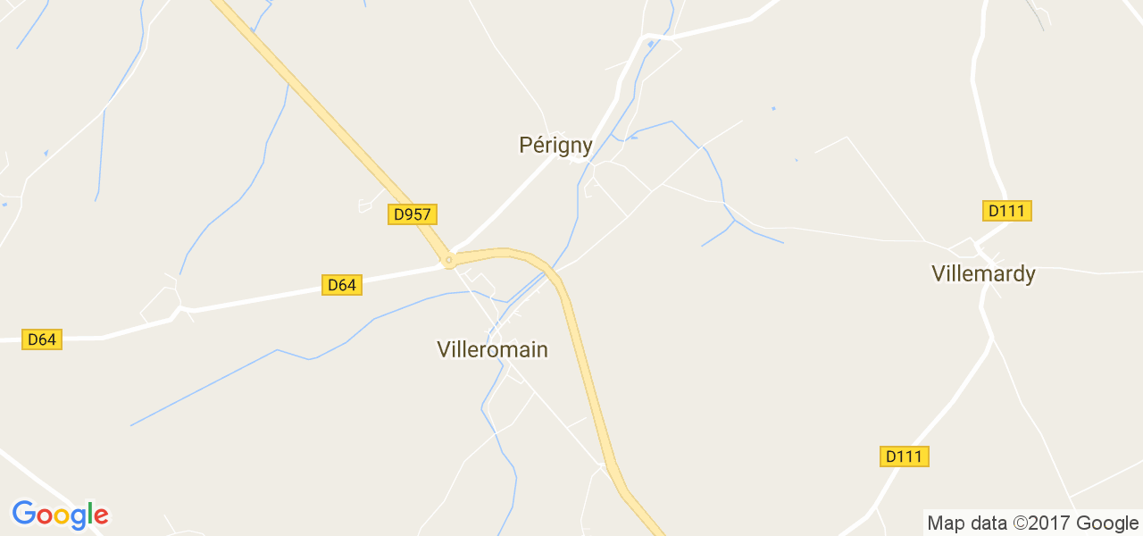 map de la ville de Périgny