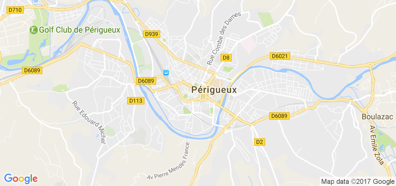 map de la ville de Périgueux