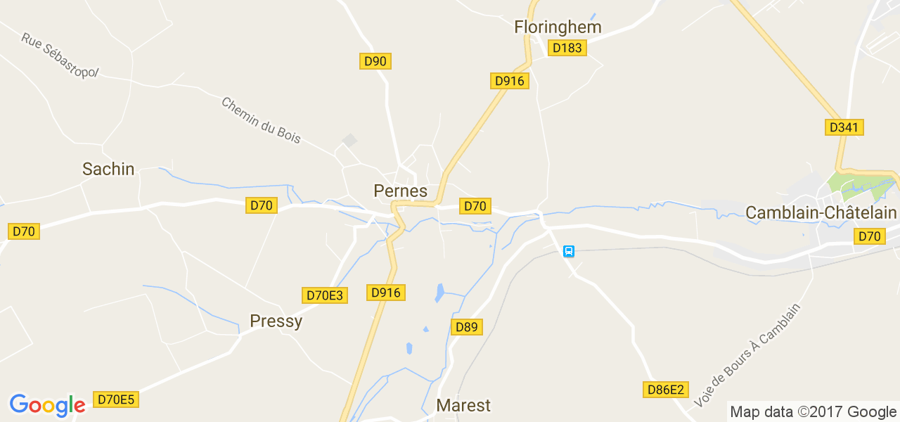 map de la ville de Pernes