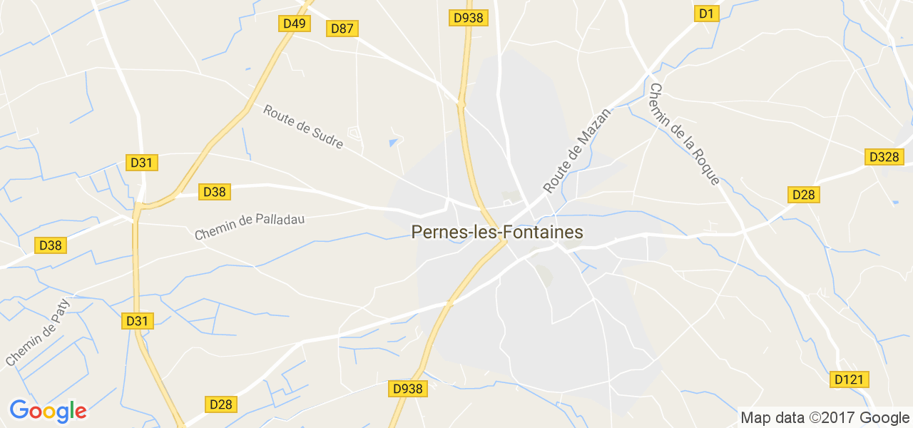 map de la ville de Pernes-les-Fontaines