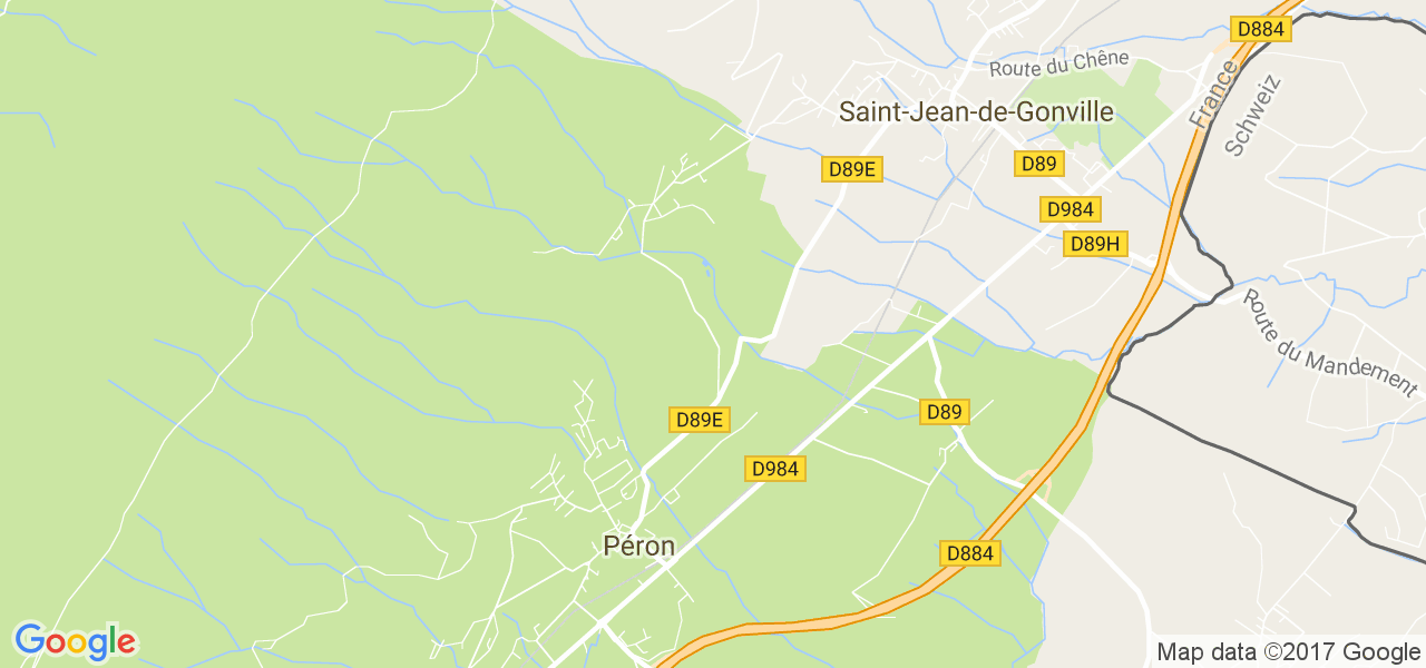 map de la ville de Péron