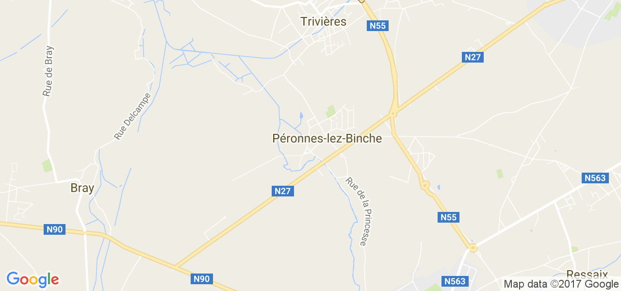 map de la ville de Péronnes-Lez-Binche