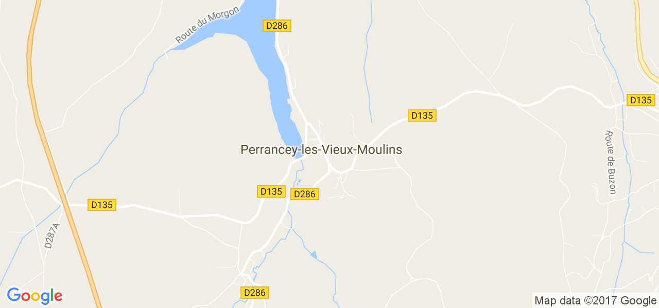 map de la ville de Perrancey-les-Vieux-Moulins