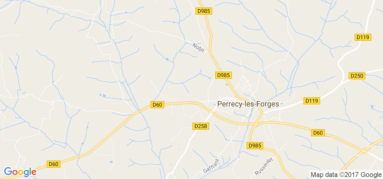 map de la ville de Perrecy-les-Forges