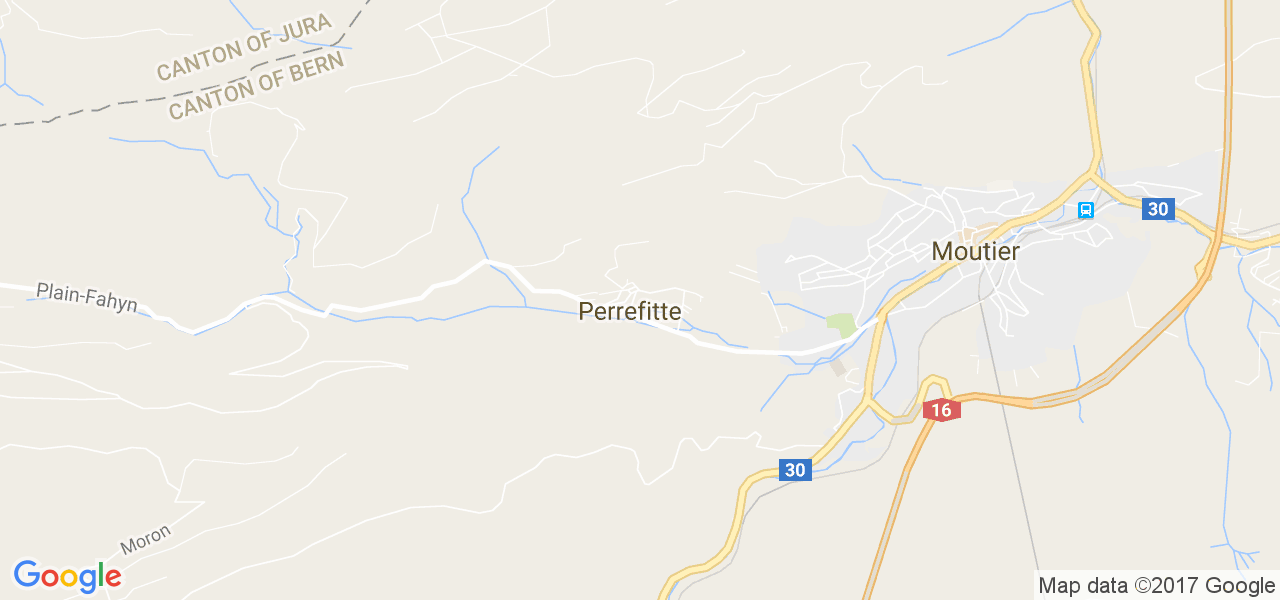 map de la ville de Perrefitte