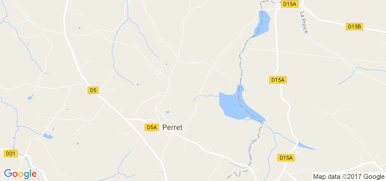 map de la ville de Perret