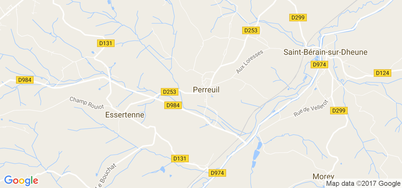 map de la ville de Perreuil