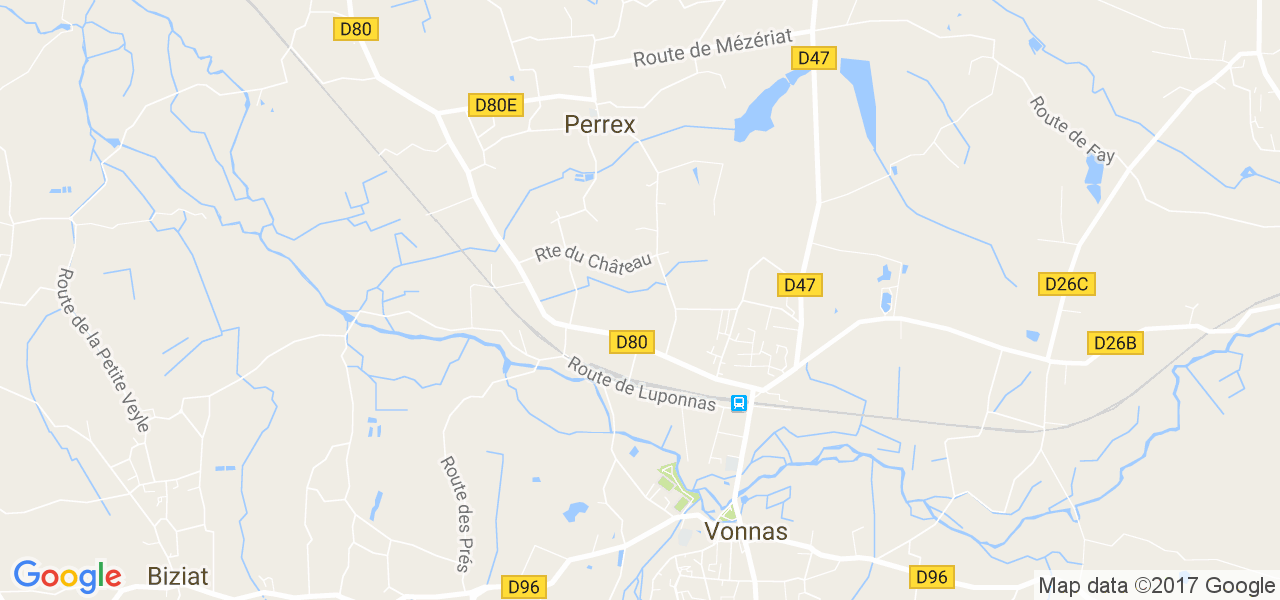 map de la ville de Perrex